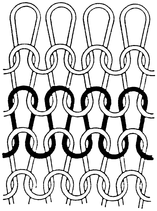 Logo officieux de Tricot : des mailles tricotées